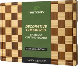 Decorative Checkered Thick Bamboo C...