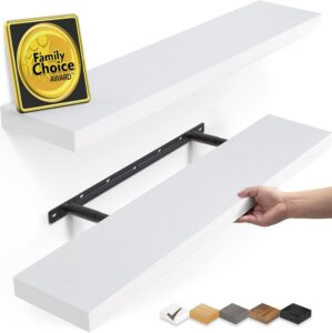 BAYKA Floating Shelves White, 22.5 ...