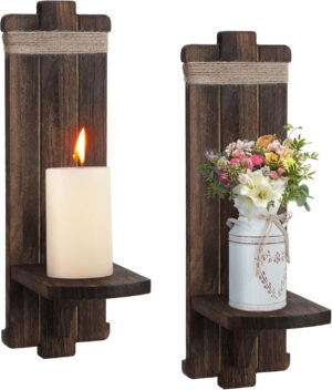 Farmhouse Wall Decor Candle Sconces...