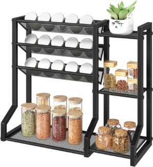 HOOBRO 4-Tier Spice Rack, Seasoning...