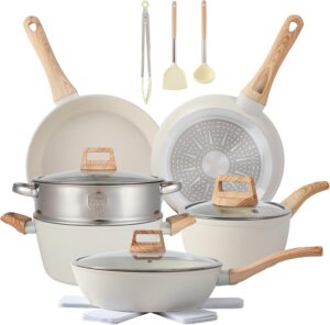 16PCS Pots and Pans Set Non Stick C...