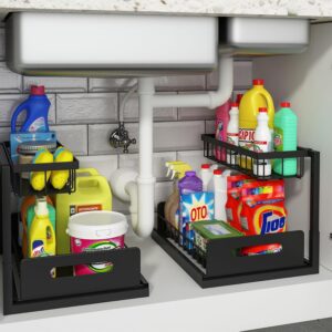 REALINN Under Sink Organizer, Pull ...