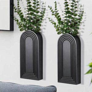 2 Pack Wooden Wall Vase Set –...