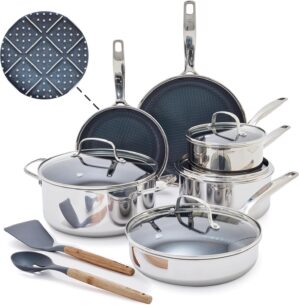 Blue Diamond Hybrid Nonstick Stainl...