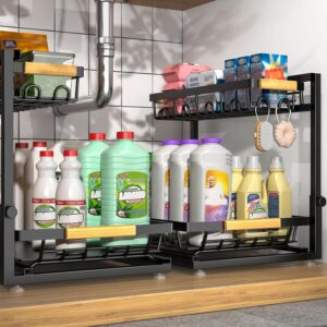 2 Packs Under Sink Organizer, Heigh...