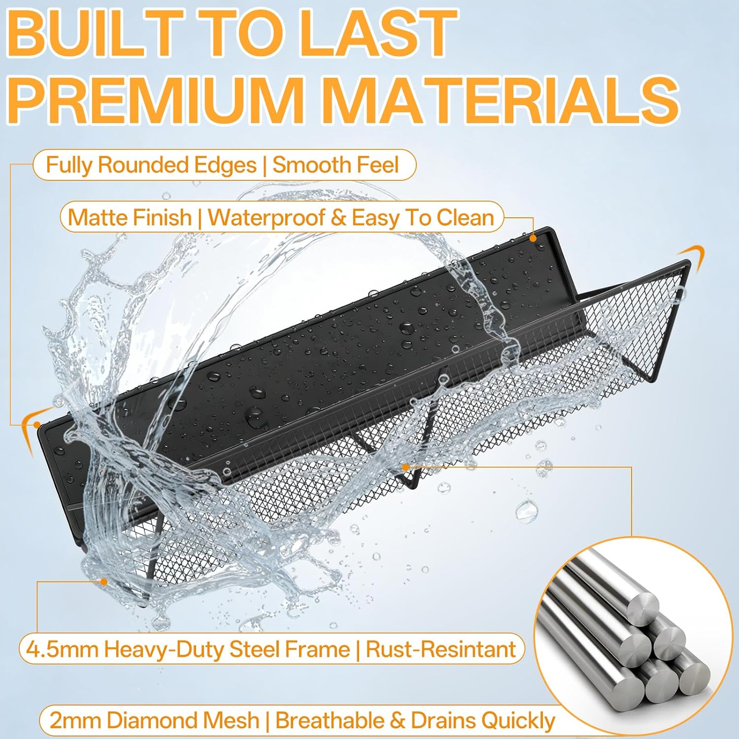 Magnetic Spice Rack for Refrigerator, 4 Pack 100% Metal Strong Magnet Fridge Shelves, 14-16.5 inch, Space Saving Spice Organizer Tilt, No Drilling Moveable Home Kitchen Laundry Storage Organization - Image 4