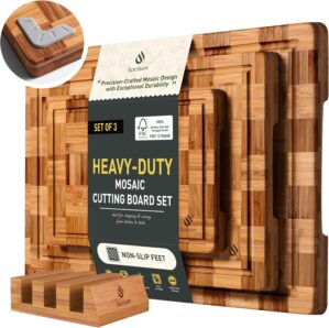 3 Pack Heavy Duty Bamboo Cutting Bo...