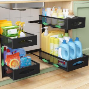 Under Sink Organizer, 2 Tier Pull o...