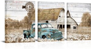 Farmhouse Canvas Wall Art Framed Co...