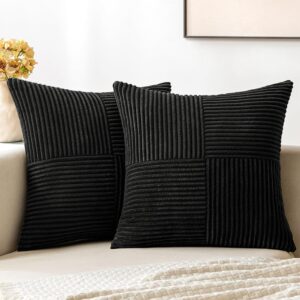 MIULEE Black Decorative Throw Pillo...