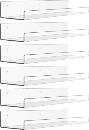 upsimples 6 Pack Acrylic Shelves fo...