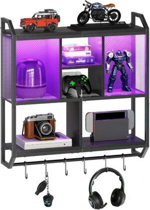 HOOBRO Gaming Floating Shelves with...