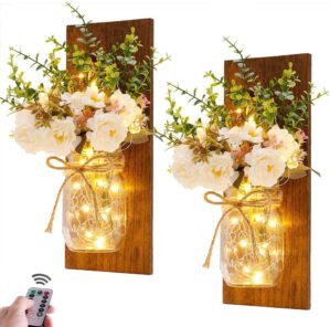 Rustic Wall Sconces Mason Jar Sconc...