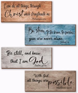 ZONWUTHY 4 Pieces Bible Verses Wall...