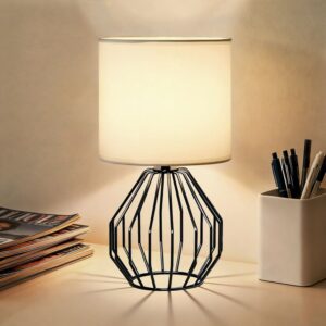 Small Table Lamp Black, Modern Mini...