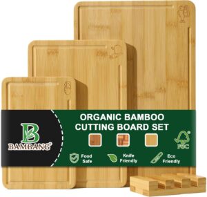 BAMBANG Bamboo Cutting Board Set, 3...