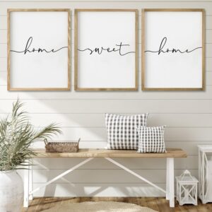Set of 3 Framed Farmhouse Home Swee...