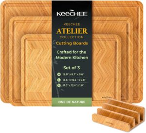 Keechee Bamboo Cutting Board, Rever...