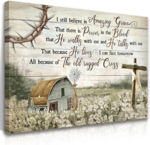 HDXUFJQ Christian Wall Art Barn Win...