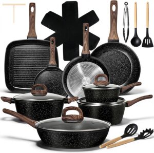 EWFEN 25 Pcs Pots and Pans Set, Non...