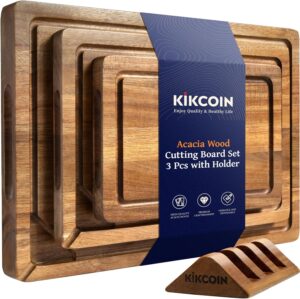 Kikcoin Wood Cutting Boards for Kit...