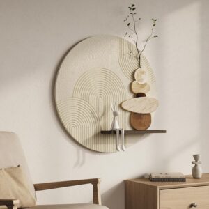 3D Textured Neutral Abstract Wall A...