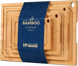 Hiware 4-Piece Extra Large Bamboo C...