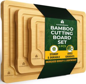 Bamboo Cutting Board Set of 3 ̵...