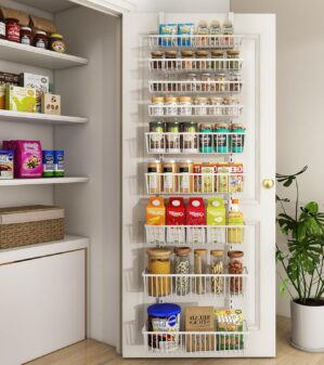 White 9-Tier Over The Door Pantry O...
