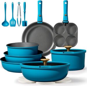 CAROTE 21pcs Pots and Pans Set, Non...