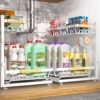 2 Packs Under Sink Organizer, Heigh...