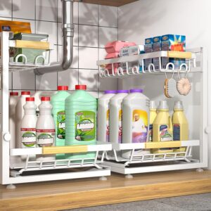 2 Packs Under Sink Organizer, Heigh...