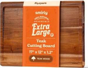 Smirly Non Toxic Teak Cutting Board...