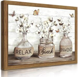 Farmhouse Bathroom Decor Wall Art, ...