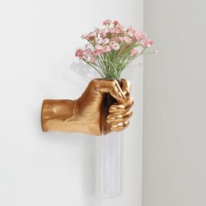 Gold Wall Sculptures, Hand Vases Ho...