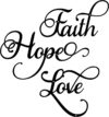 ESTART Faith Hope Love 3 Pieces Met...