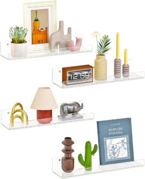 4 Pack Floating Shelves for Wall, 1...