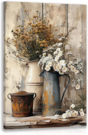 HLXRAE Framed Rustic Farmhouse Bath...