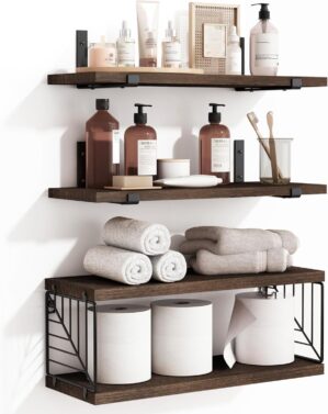 Fixwal Bathroom Floating Shelves Ov...
