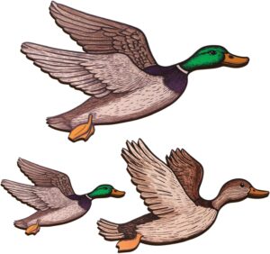 Lumncomfor 3PCS Wooden Mallard Duck...