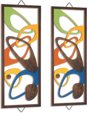 CroBlissful 2 Pcs Mid Century Wall ...