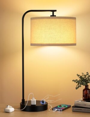 Innqoo Tall Table Lamp with USB Por...