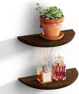 QsQueen Solid Wood Half Round Float...