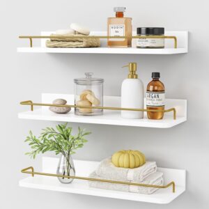 Forbena Gold Floating Shelves for W...