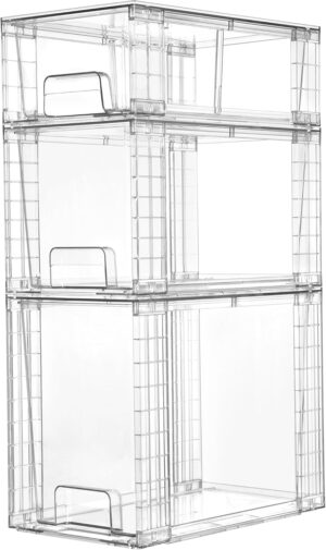 Vtopmart 3 Pack Clear Stackable Sto...