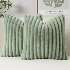 MIULEE Faux Fur Decorative Throw Pi...
