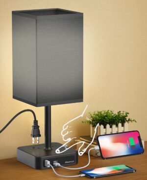 Bedside Table Lamp with Touch Contr...