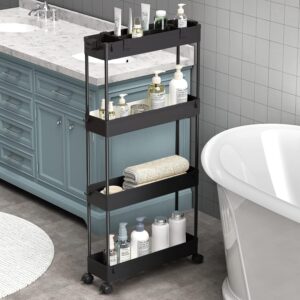 SPACELEAD Slim Storage Cart 4 Tier,...