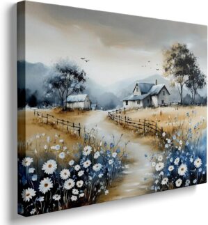 Rustic Farmhouse Canvas Wall Art Co...