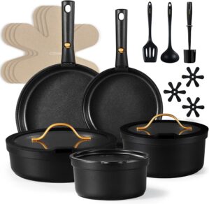CAROTE 20pcs Pots and Pans Set Non ...